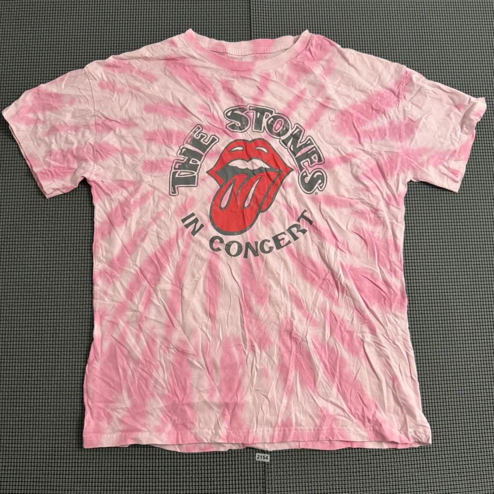 The Rolling Stones In Concert Pink Tie Dye Graphic T-Shirt Small Bravado 2020